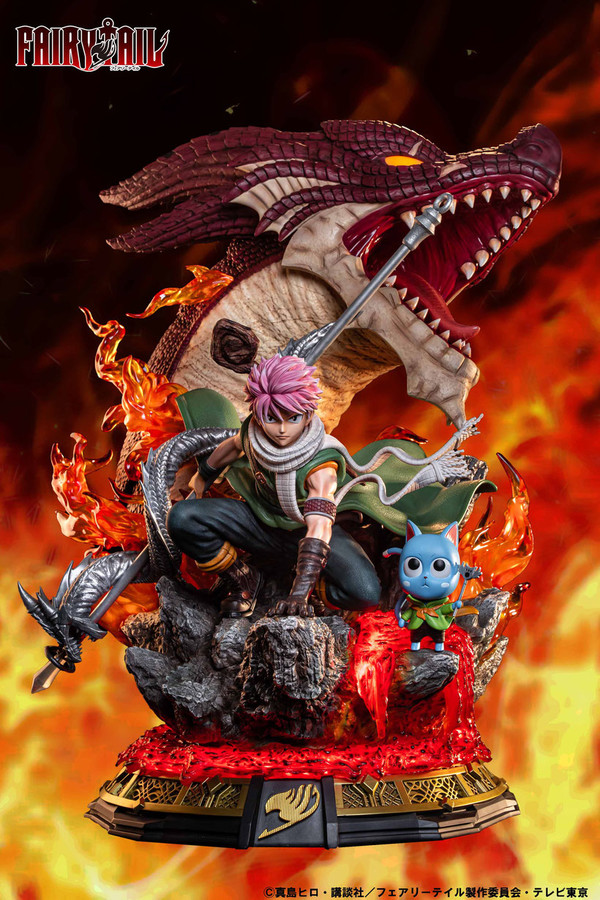 Happy, Igneel, Natsu Dragneel (Middle Size), Fairy Tail, JADE Toys Studio, A-Toys, Pre-Painted, 1/8, 4582447880255